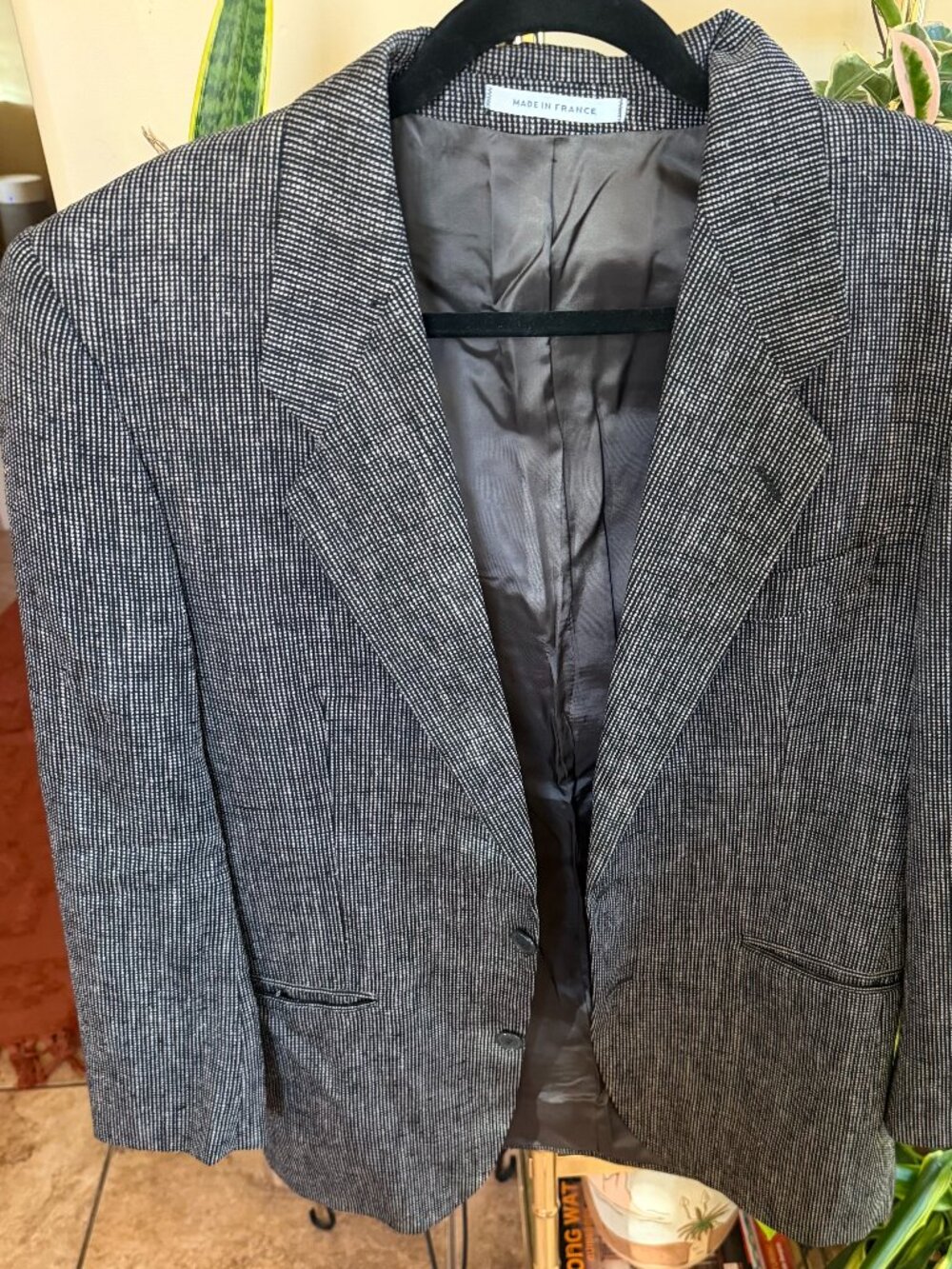 Vintage 1980s Yves Saint Laurent Monsieur Wool Blazer Made in France MENS M/L